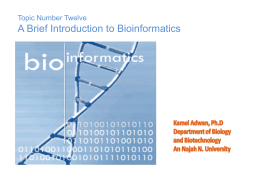 An Introduction to Bioinformaticsx - E-Learning/An