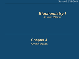 4 Amino Acids - School of Chemistry and Biochemistry