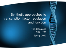 Synthetic approaches to transcription factor