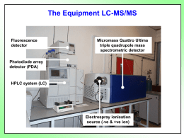 Application of LC-MS/MS for the quantitation of glycation, oxidation