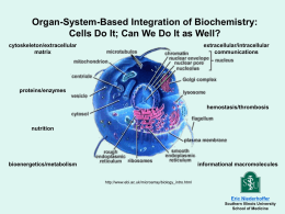 Organ-Systems-Based Integration of Biochemistry