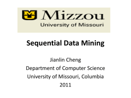 Sequential Data Mining - Computer Science