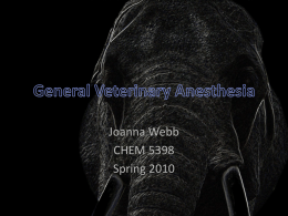 General Veterinary Anesthesia