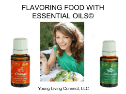 FLAVORING FOOD WITH ESSENTIAL OILS
