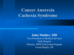 Cancer Anorexia Cachexia Syndrome
