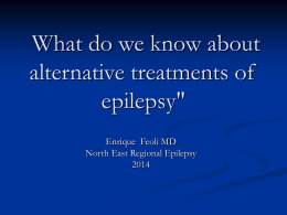 Alternative treatments for epilepsy 2014