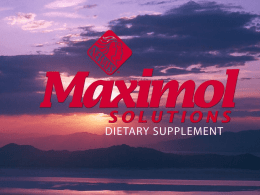 Maximol Solutions® is a nutrient