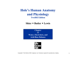 PowerPoint to accompany Hole`s Human Anatomy and Physiology