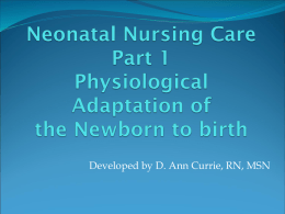 Neonatal Nursing Care