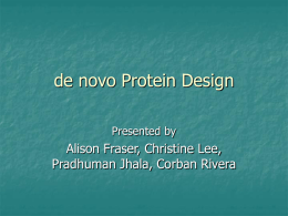 de novo Protein Design