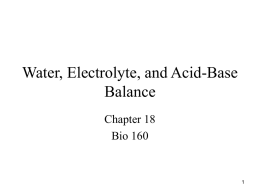 Water, Electrolyte, and Acid