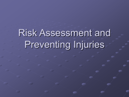 Risk Assessment and Preventing Injuries