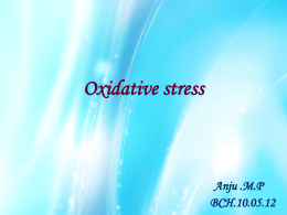 Oxidative stress - The language of Biochemistry