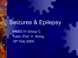 Seizures & Epilepsy - University of Hong Kong
