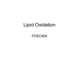 Lipid Oxidation - Information technology