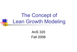 Lean Growth Modeling