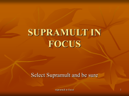 SUPRAMULT IN FOCUS - CHI Pharmaceuticals Limited
