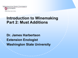 Introduction to Winemaking Part 2: Must Additions