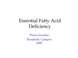 Essential Fatty Acid Deficiency