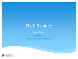 Fluid balance