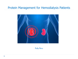 Protein Management for Hemodialysis Patients