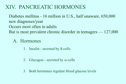PANCREATIC HORMONES