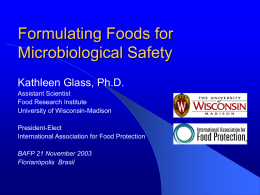 Formulating Foods for Safety