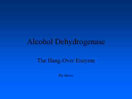 Alcohol Dehydrogenase - University of Guelph