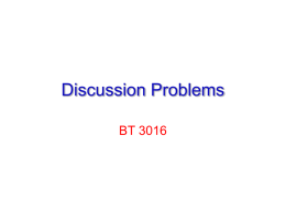 Discussion Problems - University of California, Davis