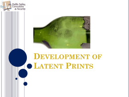 Development of Latent Prints - Desoto High School Career