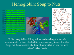 Hemoglobin: Soup to Nuts