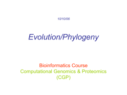 Evolution/Phylogeny