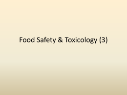 Food Safety & Toxicology (3) - Share My Knowledge & Experience