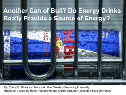 Case Study: Energy Drinks