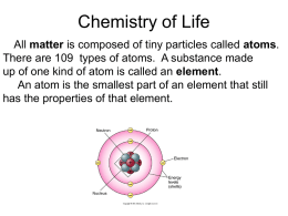 Chemistry of Life - Union County College Faculty Web Site