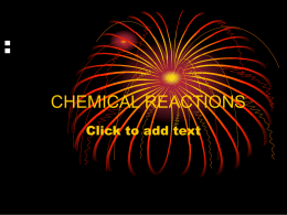 NOTES CHEMICAL REACTIONS: