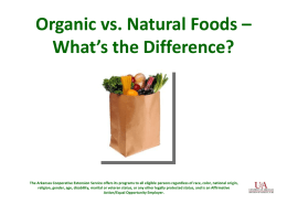 Organic vs. Natural Foods – What’s the Difference