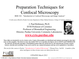 BMS 524 - 'Introduction to Confocal Microscopy and Image