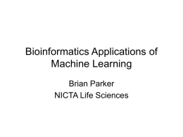Bioinformatics/Computational Biological Applications of