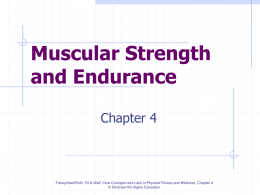Muscular Strength and Endurance - Home
