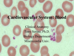 Cardiovascular: Blood - Misericordia University