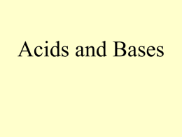 Acids, Bases and Salts - Annapolis High School