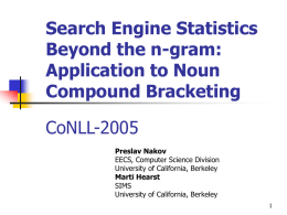 Search Engine Statistics Beyond the n
