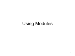 Using Modules - University of Iowa