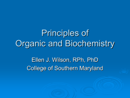 Principles of Organic and Biochemistry