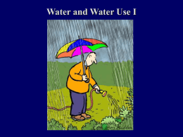 Water and Water Use I - University of Evansville Faculty