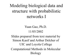Modeling biological data and structure with probabilistic