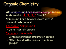 Organic Chemistry - Welcome to Cherokee High School