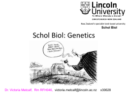 Schol Biol: Genetics
