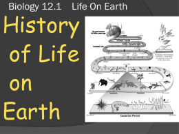 Biology 12.1 Life On Earth